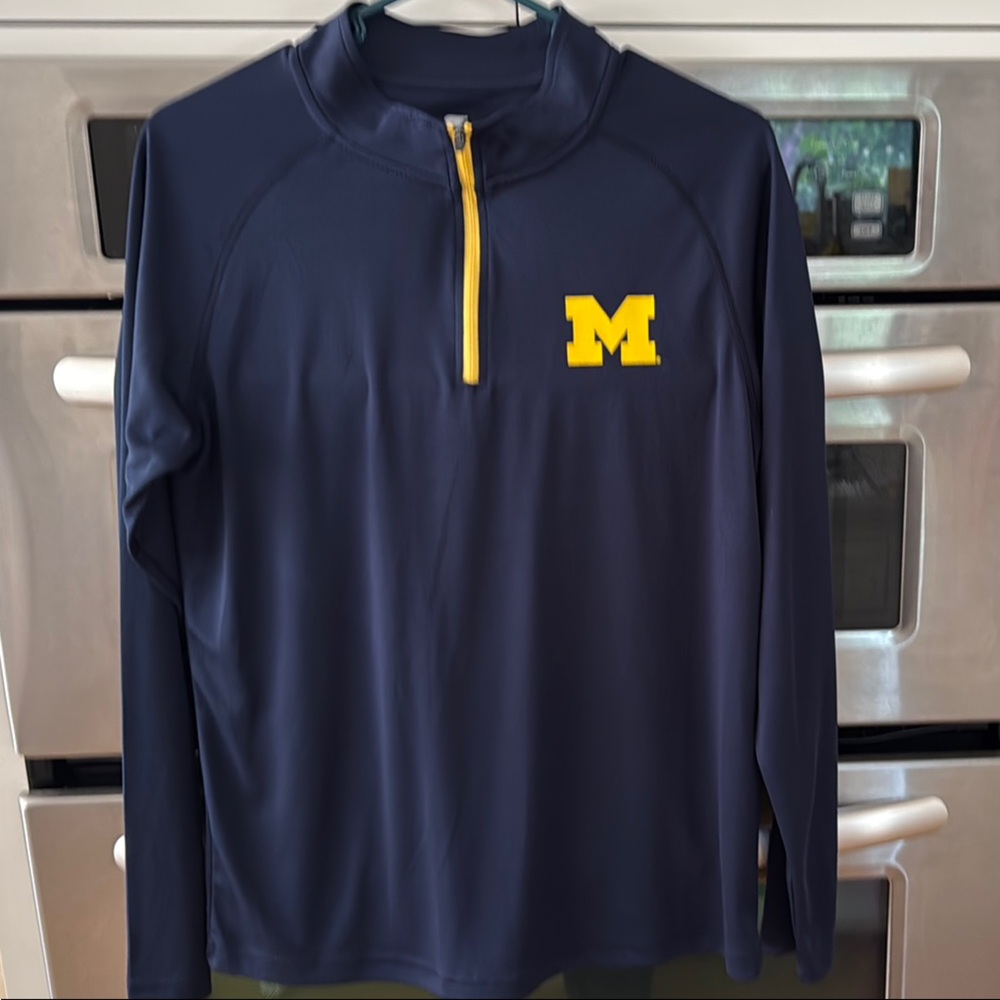 Colosseum Youth Michigan Wolverines Navy 1/4 Zip Pullover